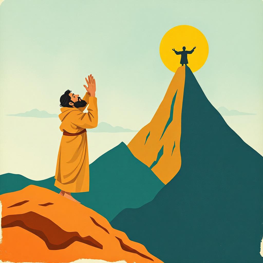 Ka'b ibn Malik on the mountain